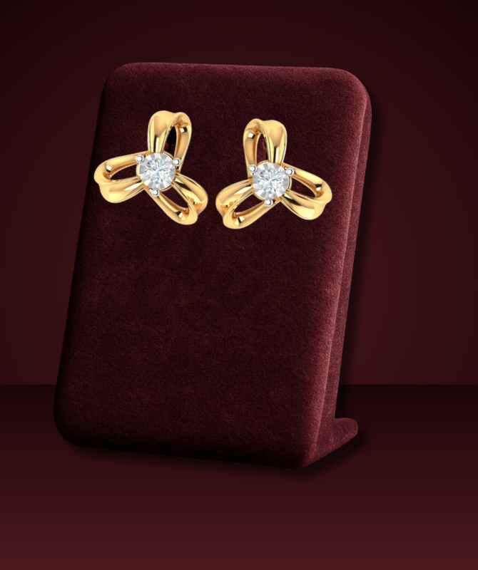 Petite Floral Diamond Stud Earrings