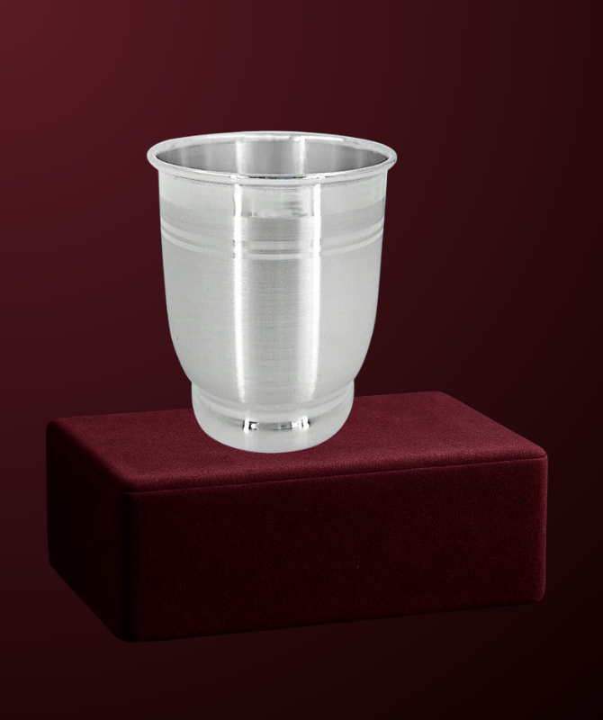 Traditional Silver Tumbler with Gloss Finish